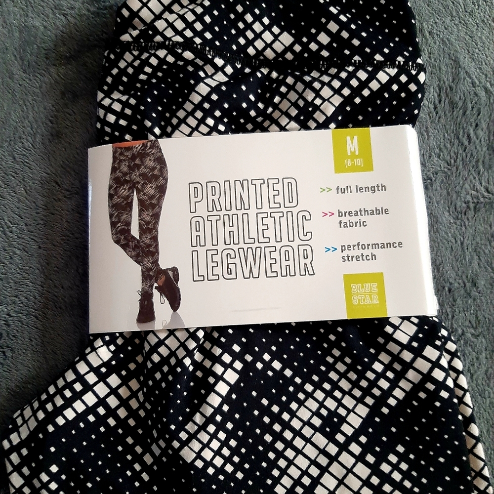 Women Printed Athletic Legwear, Size M